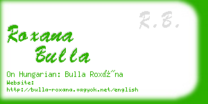 roxana bulla business card